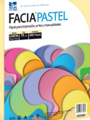Papel color amarillo pastel tamaño carta, paquete con 100 hojas.