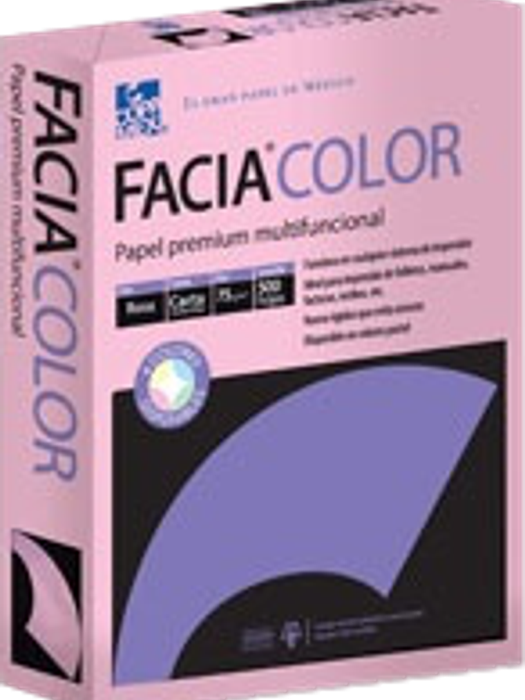 Papel color rosa tamaño carta de 75 grs, paquete de 500 hojas 1