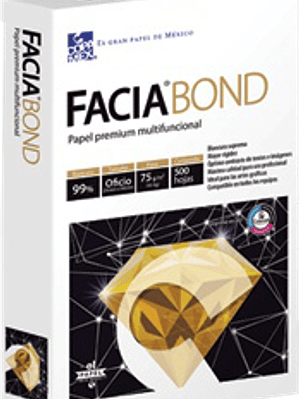 Papel tamaño oficio con 99% de blancura, paquete de 500 hojas