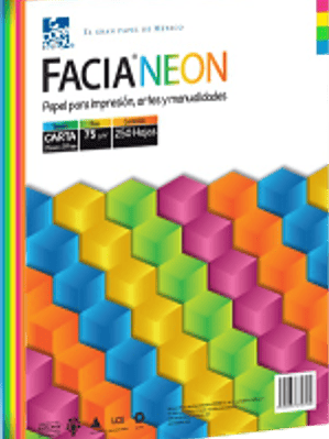 Papel tamaño carta de 75 grs, con mix 5 colores, paquete de 250 hojas