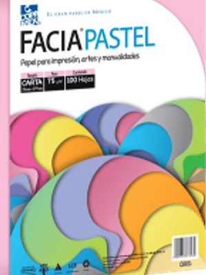 Facia color rosa cereza tamaño carta, paquete con 100 hojas