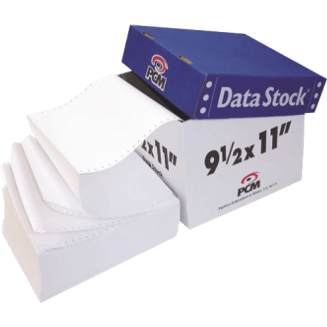 Papel Stock 9 1/2" x 11" 1 tanto caja con 3000 hojas blanco