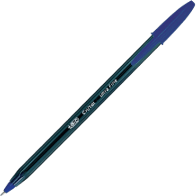 Bolígrafo color azul punto ultra fino de 0.7 mm.