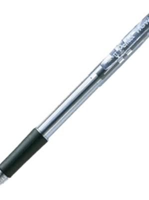 Bolígrafo color negro punto fino de 0.7 mm, retráctil