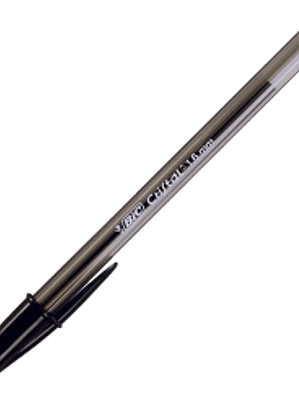 Bolígrafo punto extra grueso color negro, cristal bold