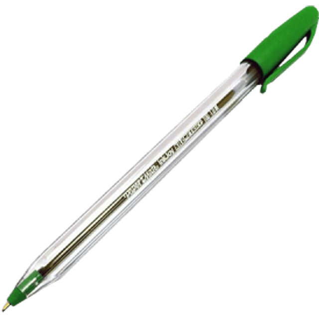 Bolígrafo color verde, kilometrico