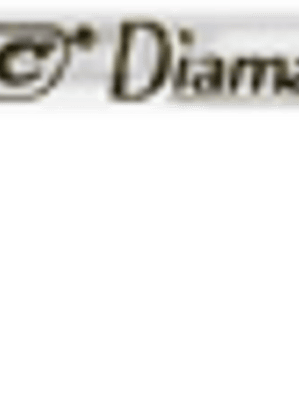 Bolígrafo color rojo punto fino diamante.