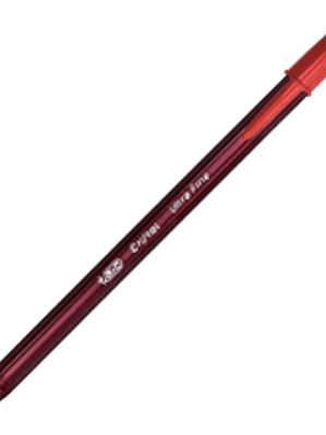 Bolígrafo punto ultra fino 0.7 mm. color rojo.