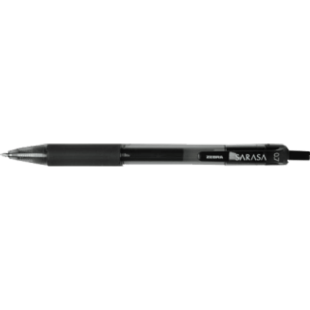 Bolígrafo retráctil color negro de 0.7 mm