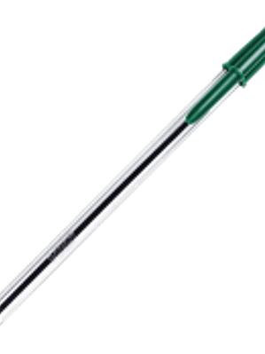 Bolígrafo punto mediano, color verde.