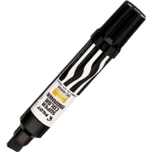 Marcador permanente jumbo color negro punta cincelada de 10 mm