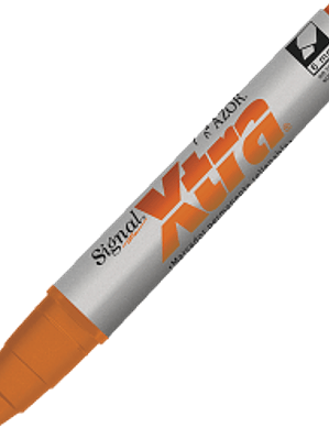 Marcador permanente color naranja, punta cincel,  Signal Xtra
