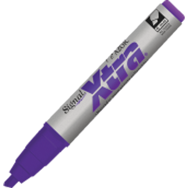 Marcador permanente color violeta, punta cincel, Signal Xtra