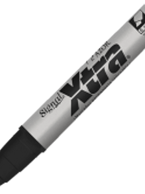 Marcador permanente color negro, punta cincel, signal xtra