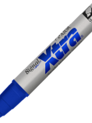 Marcador permanente color azul, punta cincel, Signal Xtra
