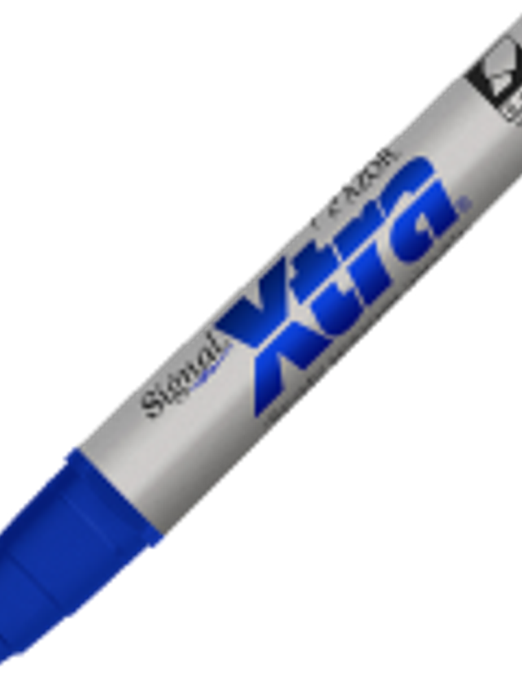 Marcador permanente color azul, punta cincel, Signal Xtra 1