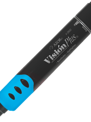 Marcador  fluorescente color azul,  Visión Plus.