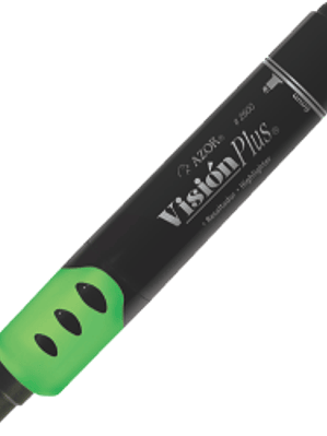 Marcatexto fluorescente color verde, Visión Plus