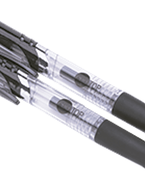 Bolígrafo retráctil tinta gel color negro de 0.5 mm