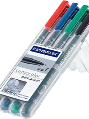 Marcador permanente lumicolor con 4 piezas