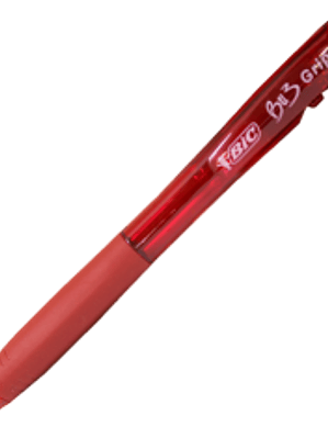 Bolígrafo color rojo, BU3 con grip.