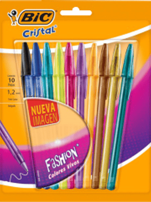 Bolígrafo colores surtidos, paquete con 10 piezas, Shimmer