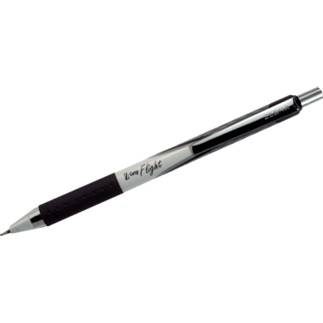 Bolígrafo retráctil punto mediano, tinta color negro, Z-GRIP FLIGHT