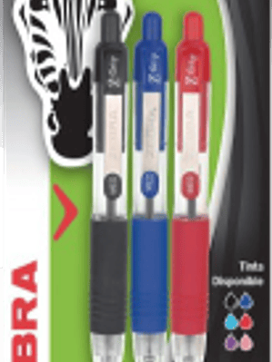 Bolígrafo Mini, retráctil punto mediano 1,0 mm, colores surtidos, blíster de 3 piezas