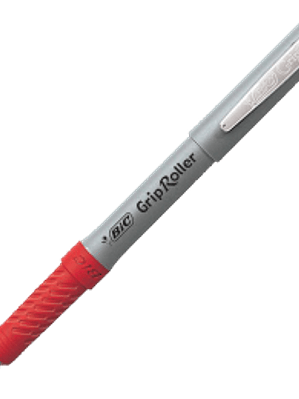 Plumín color rojo punto fino , Grip Roller
