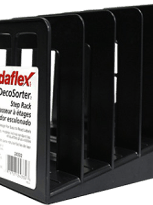 Archivo para escritorio color negro escalonado con divisiones