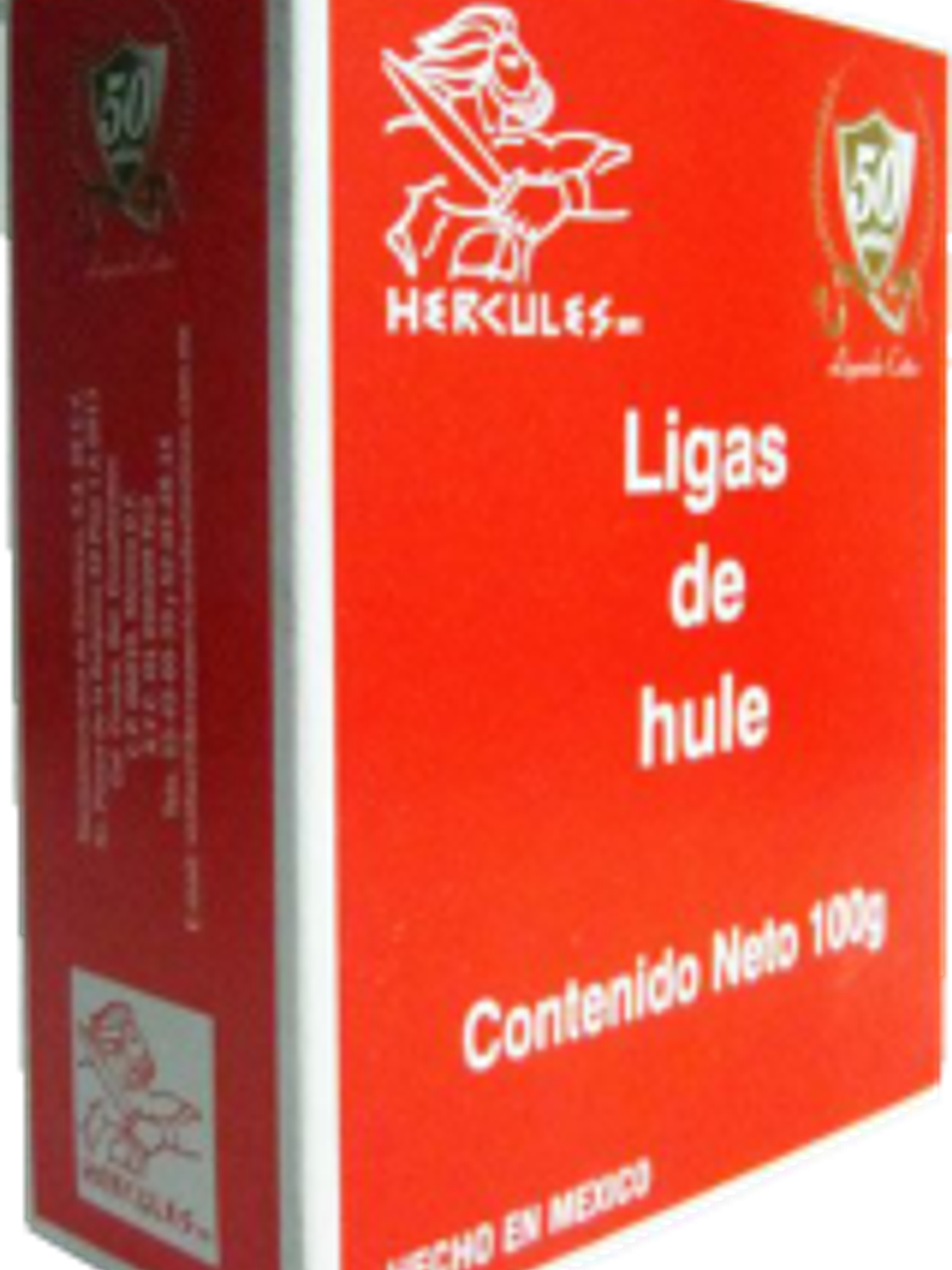 Liga de plástico No. 33, caja de 100 gr. 1