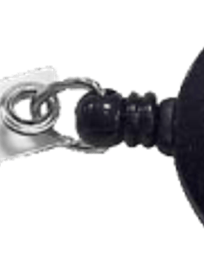 Yoyo retráctil para gafete, color negro.