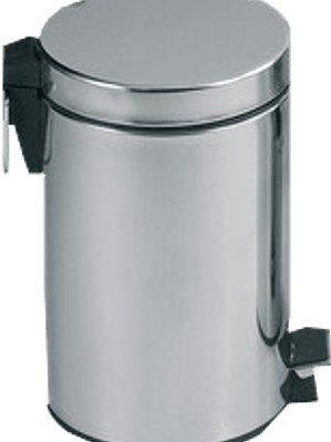 Bote de  basura metálico capacidad aprox 5 litros
