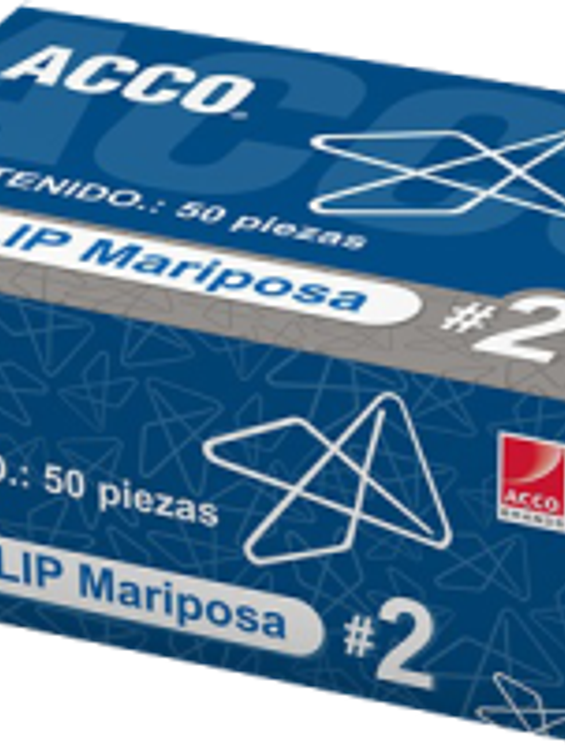 Clip Mariposa # 2, capacidad para 100 hojas 1