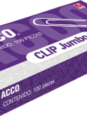 Clip Jumbo, capacidad para 35 hojas.