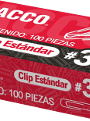 Clip Estándar No. 3, capacidad para 25 hojas.