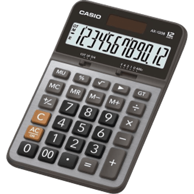 Calculadora de escritorio AX-120B, 12 dígitos 176 x 107 x 25 mm, cubierta plástico