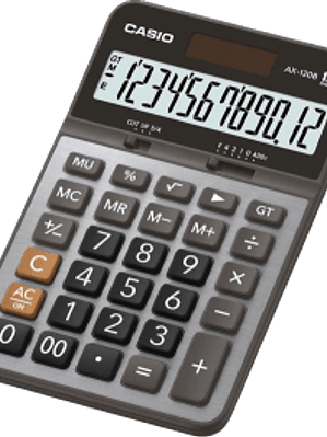 Calculadora de escritorio AX-120B, 12 dígitos 176 x 107 x 25 mm, cubierta plástico