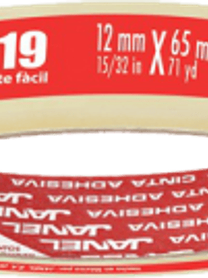 Cinta Adhesiva Transparente modelo 119 medidas 12 mm x 65 m.