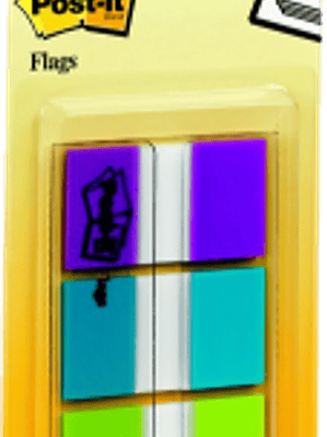 Banderitas Adhesivas Flags, 3 colores con 20 piezas