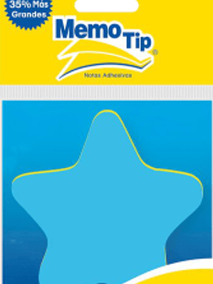 Notas Adhesivas Forma de Estrella, Paquete con 50 hojas