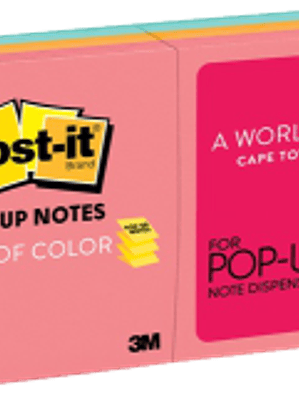 Notas Adhesivas Pop-up, colores neón