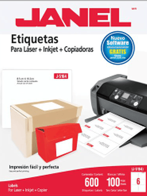 Etiqueta Adhesiva color blanca, medidas 85 x 102 mm