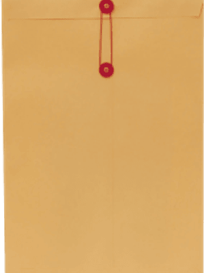 Sobre color manila con rondana, tamaño oficio.