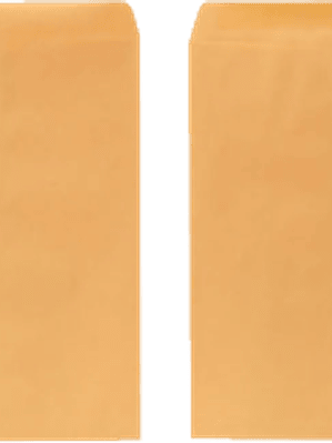 Sobre bolsa color manila, tamaño oficio, paquete con 50 sobres.