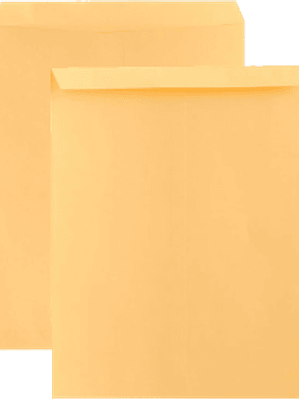 Sobre Bolsa engomado, color manila, tamaño radiografía.