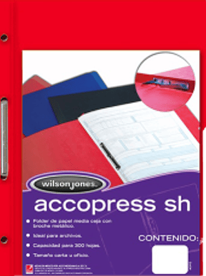 Folder color rojo 1/2 ceja, tamaño oficio.