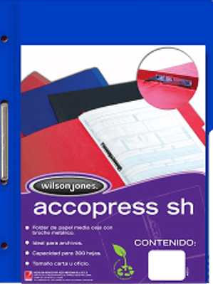 Folder tamaño oficio 1/2 ceja, con broche de 8cm, color azul obscuro, paquete con 10 folder