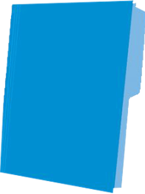 Folder color azul tamaño carta.