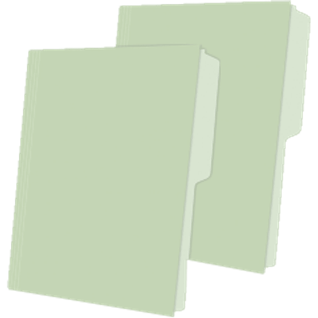 Folder color verde, tamaño carta.